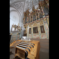 Landsberg am Lech, Stadtpfarrkirche Mari Himmelfahrt, Orgel mit Spieltisch