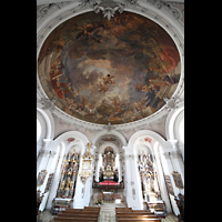 Murnau, St. Nikolaus, Deckengemälde und Chorraum