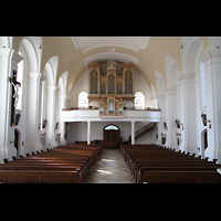 Tutzing, St. Josef, Innenraum in Richtung Orgel