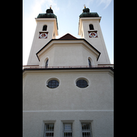 Tutzing, St. Josef, Auenansicht auf den Chor und die Trme