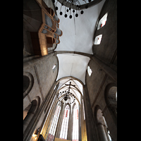 Dortmund, St. Marien, Blick ins Gewölbe, zum Chor und zur Orgel
