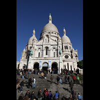 Paris, Basilique du Sacr-Coeur de Montmartre, Auenansicht, Fassade