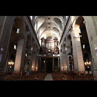 Paris, Saint-Sulpice, Hauptschiff in Richtung Orgel