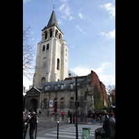 Paris, Saint-Germain des Prés, Gesamtansicht von außen mit Turm