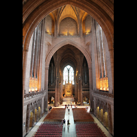 Liverpool, Anglican Cathedral, Blick vom Lettner in den Zentralraum