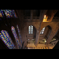 Liverpool, Anglican Cathedral, Blick vom Umgang der Obergaden ins Hauptschiff