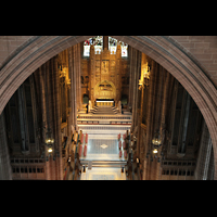 Liverpool, Anglican Cathedral, Blick vom Kuppelumgang zur Orgel