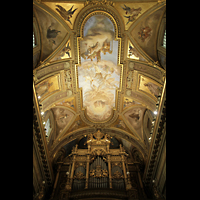 Pompei, Santuario della Beata Vergine (Madonna del Rosario), Deckenmalerei und Orgel