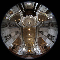 Roma (Rom), Basilica S. Pietro (Petersdom), Innenraum Gesamtansicht vom Chorraum aus gesehen