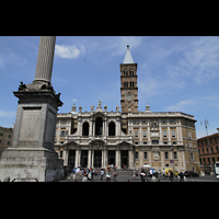 Roma (Rom), Basilica Santa Maria Maggiore, Basilikaplatz mit Mariensule