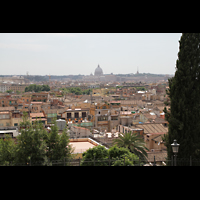 Roma (Rom), Basilica S. Pietro (Petersdom), Blick vom Hügel der Villa Medici in Richtung Petersdom