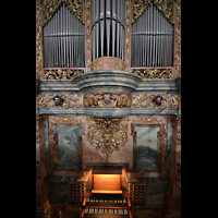 Muri, Klosterkirche, Hauptorgel mit Spieltisch