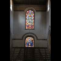 Bern, Französische Kirche (Eglise Francaise), Innenraum in Richtung Rückwand