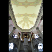 Bern, Heilig-Geist-Kirche, Orgel und Blick zur Decke