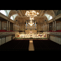 Zürich, Tonhalle, Blick von der hinteren Empore zur Orgel