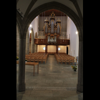 Aarau, Stadtkirche, Innenraum in Richtung Orgel