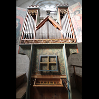 Sion (Sitten), Notre-Dame-de-Valère (Burgkirche), Orgel mit Spieltisch