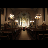 Monswiller (Monsweiler), Notre-Dame, Innenraum in Richtung Chor