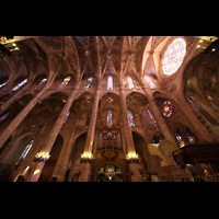 Palma de Mallorca, Catedral La Seu, Nördliches Seitenschiff mit Orgel