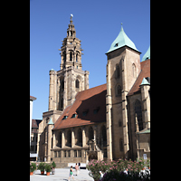 Heilbronn, Kilianskirche, Osttrme und Westturm vom Kiliansplatz aus gesehen