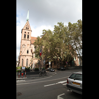 Strasbourg (Straburg), Saint-Pierre-le-Jeune Protestant, Auenansicht mit Turm vom Place Saint-Pierre-le-Jeune