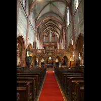 Strasbourg (Straßburg), Saint-Pierre-le-Jeune Protestant, Hauptschiff in Richtung Chor mit Lettner und Orgel