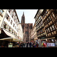Strasbourg (Straßburg), Cathédrale Notre-Dame, Fassade von der Rue Mercière aus gesehen