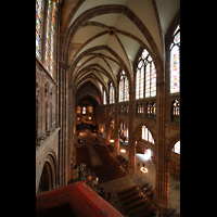Strasbourg (Straßburg), Cathédrale Notre-Dame, Blick von der Hauptorgel ins Hauptschiff