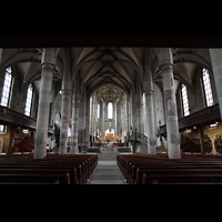 Schwbisch Hall, Stadtpfarrkirche St. Michael, Innenraum / Hauptschiff in Richtung Chor