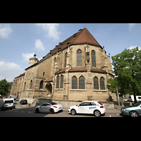 Schwäbisch Hall, Stadtpfarrkirche St. Michael, Chorraum und Seitenansicht