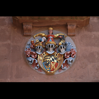 Freudenstadt, Ev. Stadtkirche, Wappen rechts ber dem Hauptportal