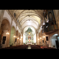 Campanet (Mallorca), Sant Miquel, Innenraum in Richtung Chor