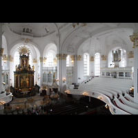 Hamburg, St. Michaelis ('Michel'), Carl-Philipp-Emanual-Orgel und Chorraum