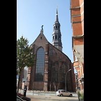 Hamburg, Hauptkirche St. Katharinen, Auenansicht auf den Chor und Turm