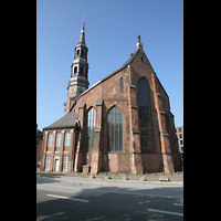Hamburg, Hauptkirche St. Katharinen, Auenansicht auf den Chor und Turm