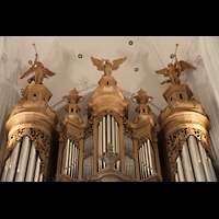 Hamburg, Hauptkirche St. Katharinen, Figurenschmuck auf dem Prospekt der Hauptorgel