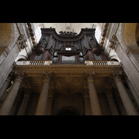 Paris, Saint-Sulpice, Orgelempore mit Sulen, perspektivisch