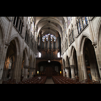 Paris, Saint-Séverin, Innenraum in Richtung Orgel