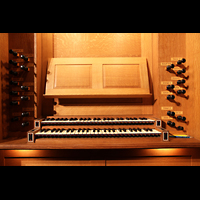 New York City, St. Thomas 5th Ave, Spieltisch der kleinen Orgel