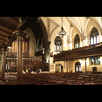 New York City, First Presbyterian Church, Innenraum gesamtansicht in Richtung Orgel