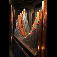 New York City, First Presbyterian Church, Freistehender Pfeifenprospekt der kleinen Orgel