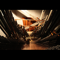 Philadelphia, Girard College Chapel, Great: Zungen und Mixturen, dahinter die Becher der 32'-Bombarde.