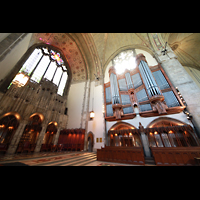 Chicago, University, Rockefeller Memorial Chapel, Altarraum mit Orgel
