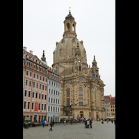 Dresden, Frauenkirche, Außenansicht mit Vorplatz