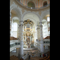 Dresden, Frauenkirche, Blick von der gegenüberliegenden Empore zur Orgel