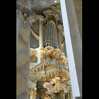 Dresden, Frauenkirche, Blick von der Seitenempore zur Orgel