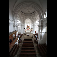 Bamberg, St. Stephan, Blick von der Orgel in die Kirche