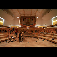 Bamberg, Konzert- und Kongresshalle, Orchesterbühne und Orgel