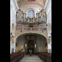 Bamberg, Pfarrkirche Unserer Lieben Frau, Innenraum in Richtung Orgel