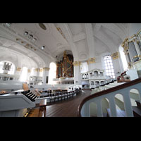Hamburg, St. Michaelis ('Michel'), Gesamte Orgelanlage (alle 3 Orgeln inkl. Fernwerk) mit Zentralspieltisch